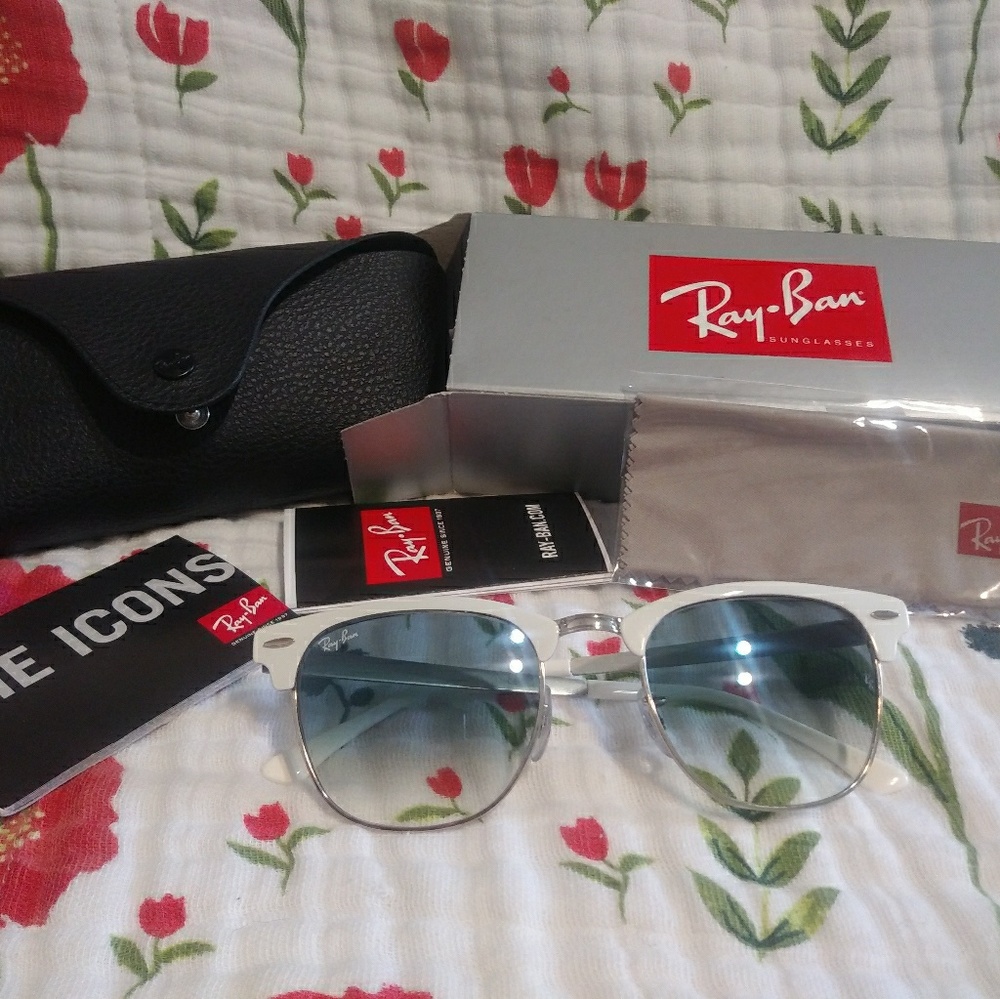 Ray-Ban White Clubmaster Sunglasses
